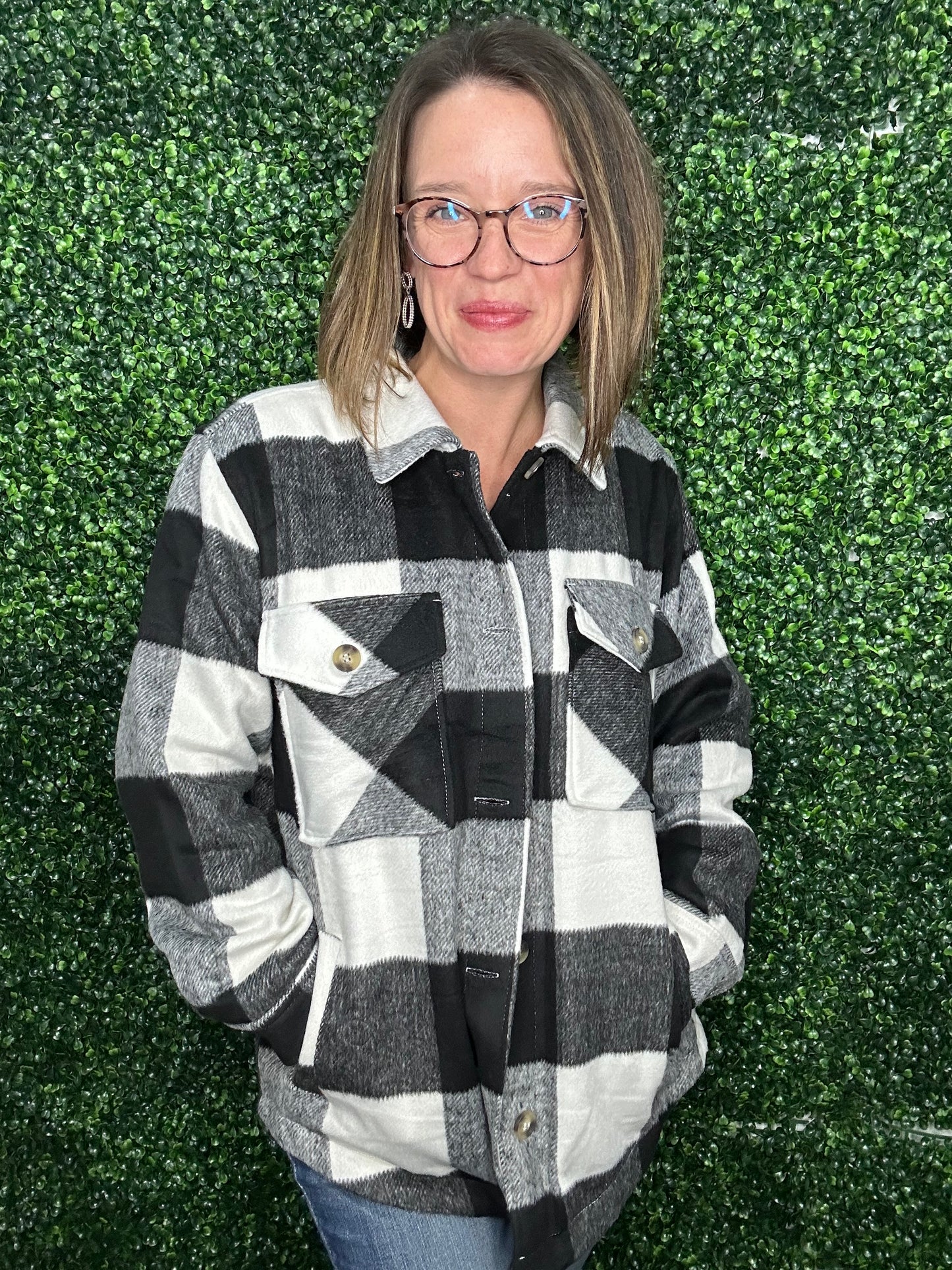 TEDDY PLAID SHACKET