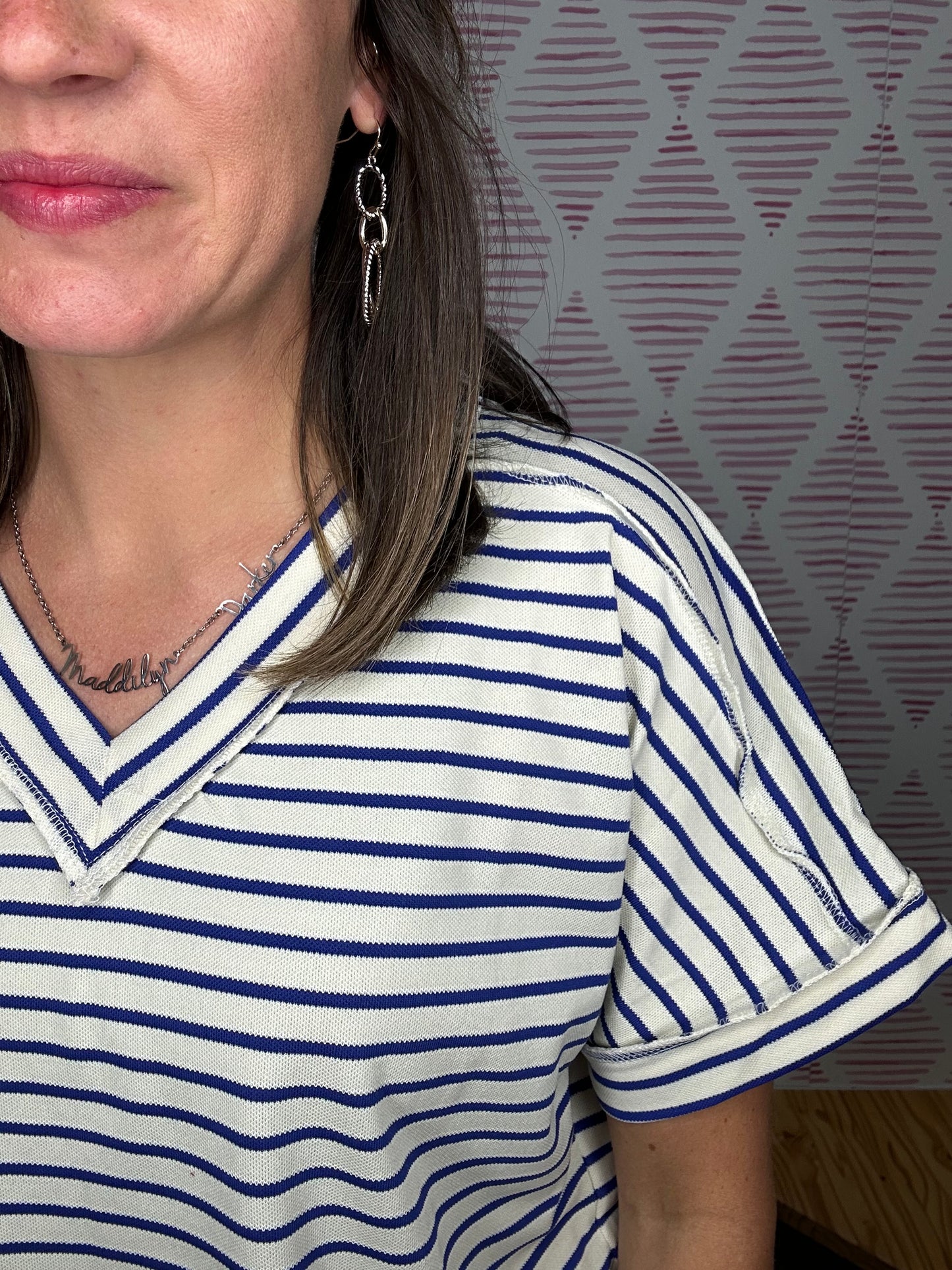 Lucy Blue Striped Top