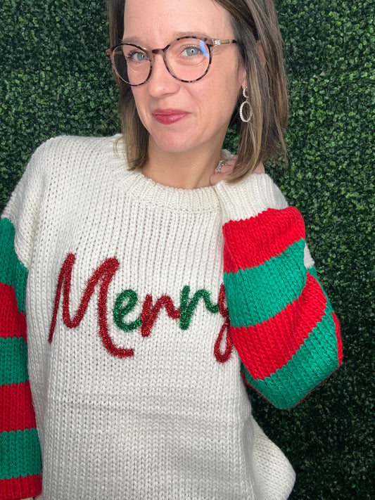 MERRY STRIPED SWEATER