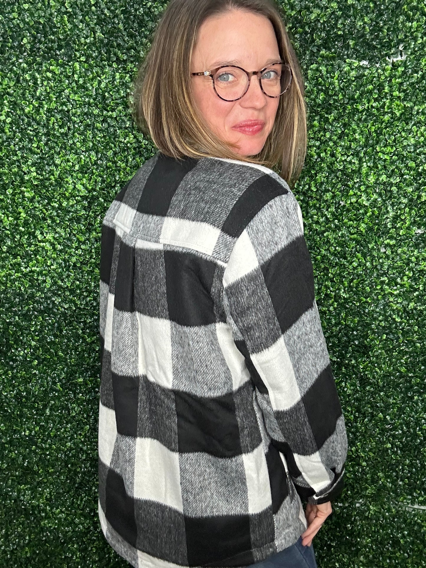 TEDDY PLAID SHACKET