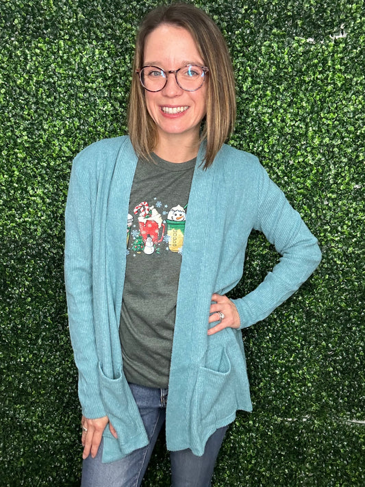 RIBBED CARDIGAN-2245