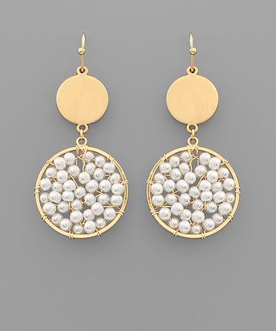 WOVEN PEARL EARRINGS