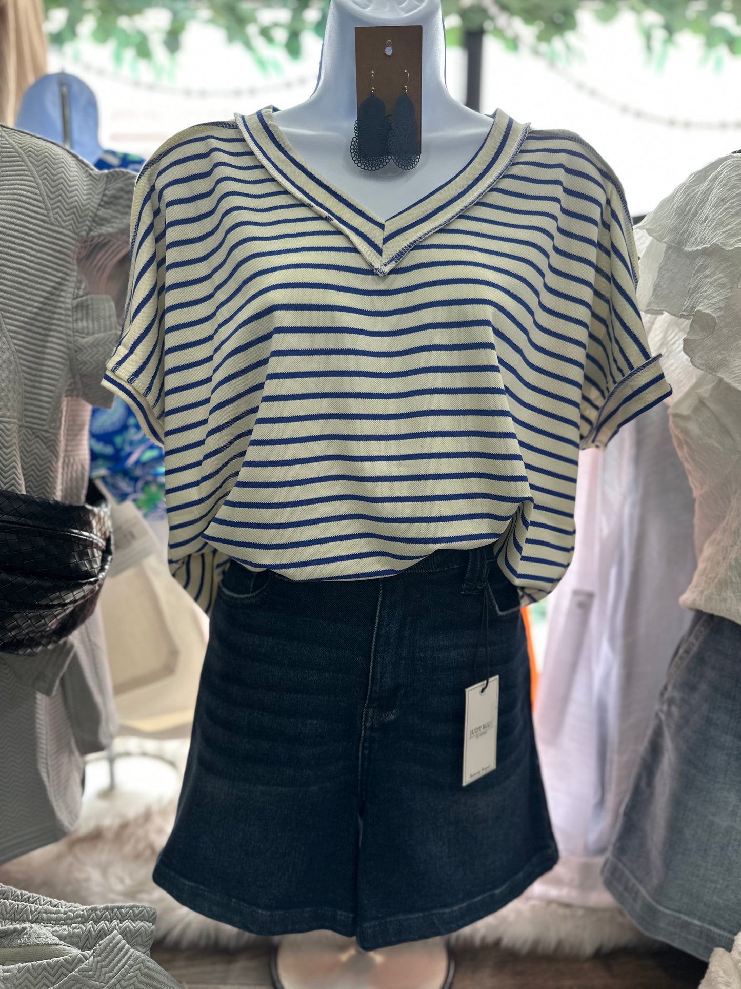 Lucy Blue Striped Top