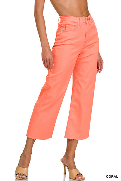 CROP COLORED DENIM