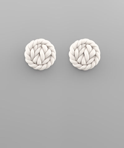 KNITTED CLAY STUDS