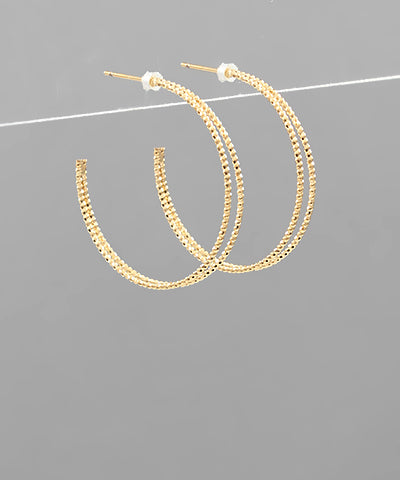 LINE CUT DOUBLE HOOPS