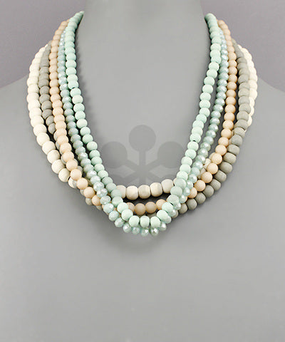 WOOD LAYERED NECKLACE