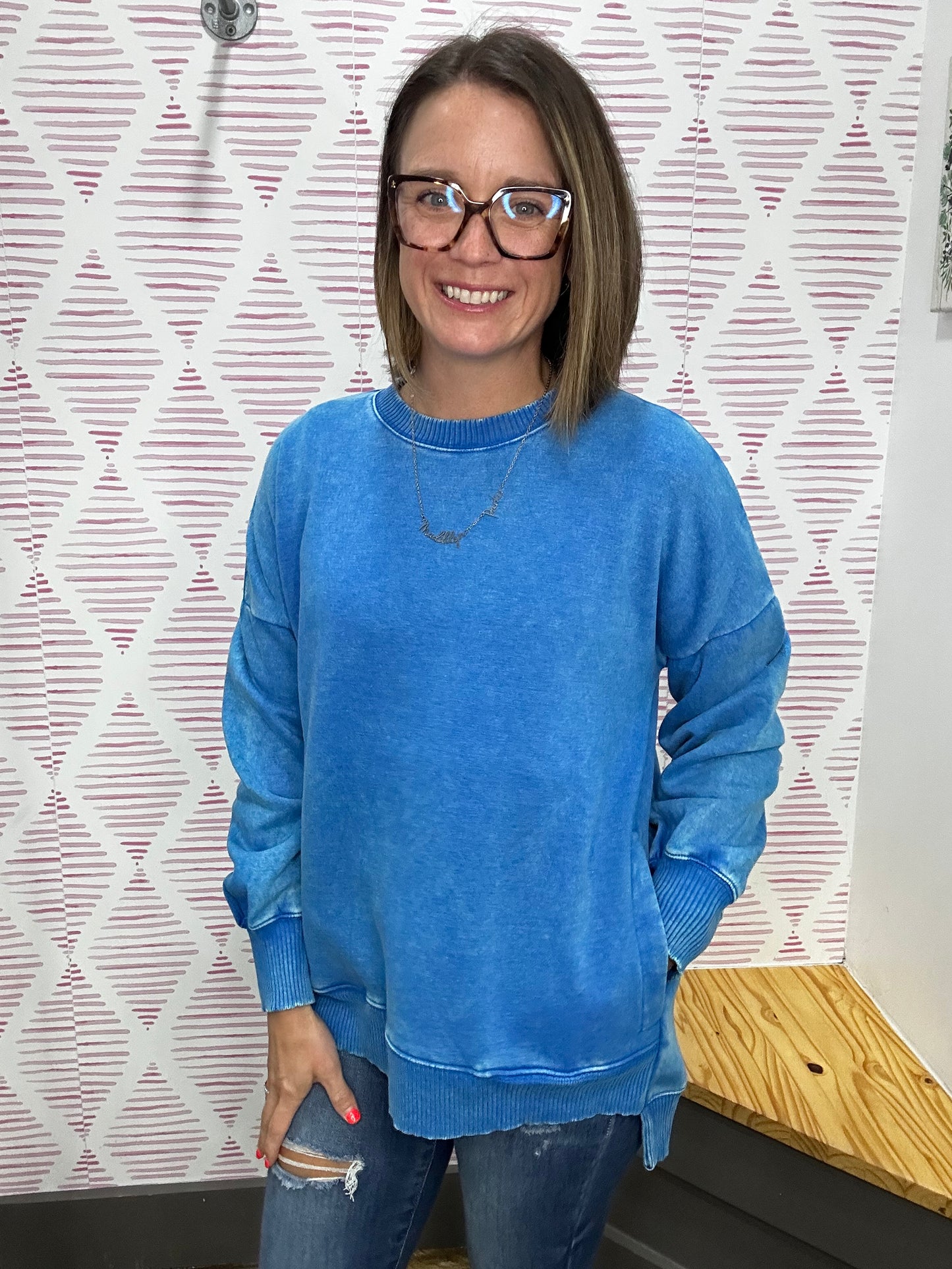 Fleece Sweatshirt with Pockets
