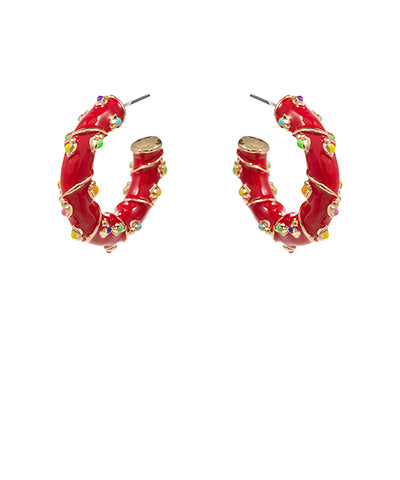CHRISTMAS HOOP EARRINGS