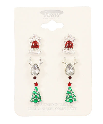 BELL/RUDOLPH/TREE EARRINGS