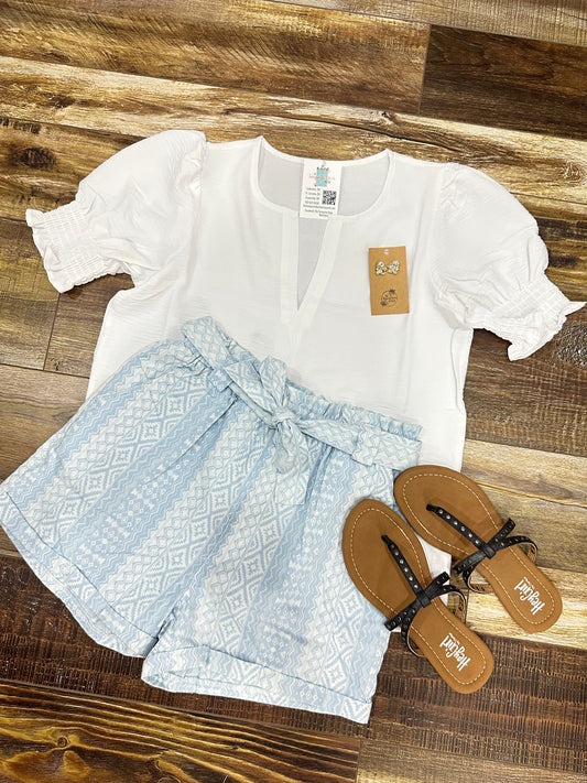 WHITE AIRFLOW PUFF SLEEVE