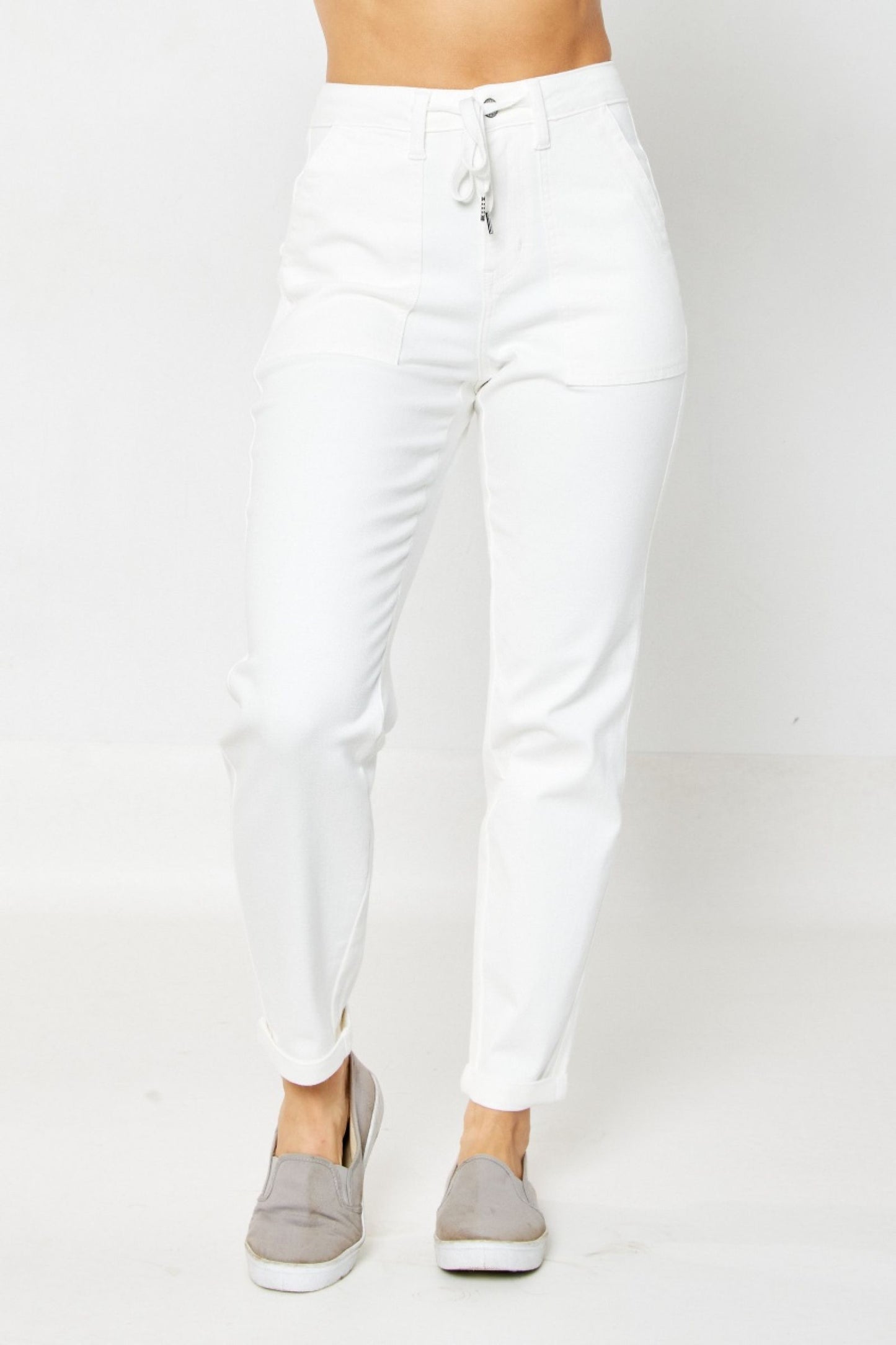 JUDY BLUE WHITE JOGGERS
