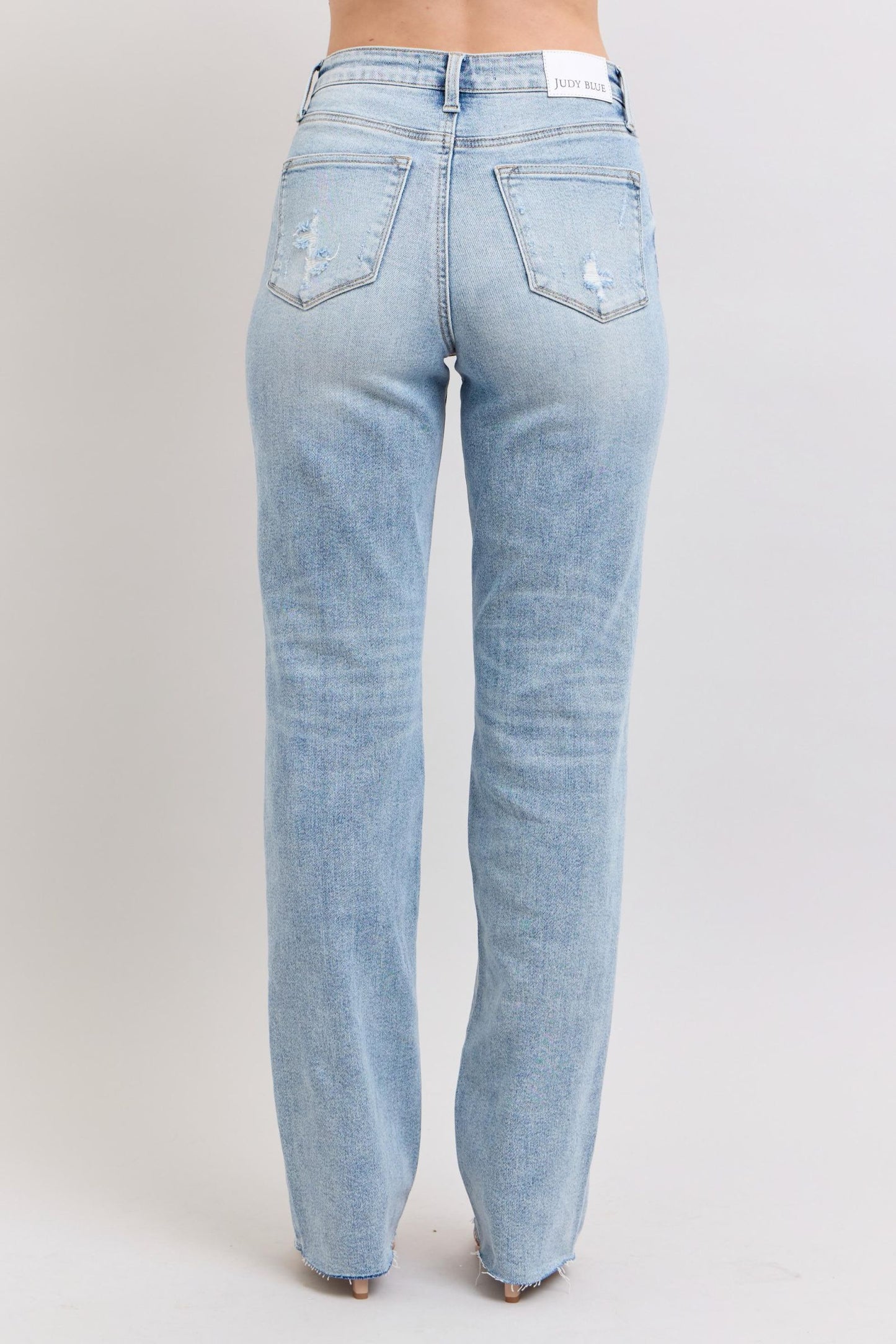 Judy Blue Light Wash Dad Jean