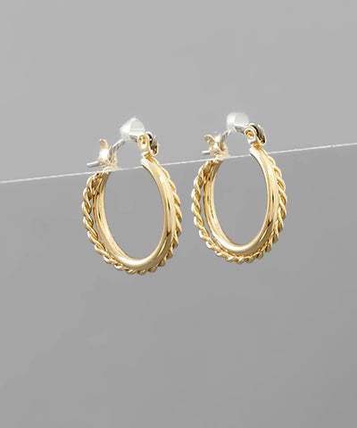 33641-TWISTED PLAIN HOOPS