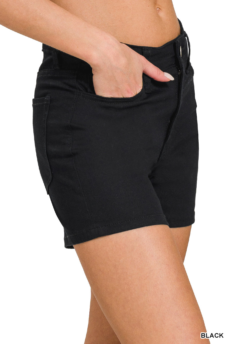 Black Jean Shorts