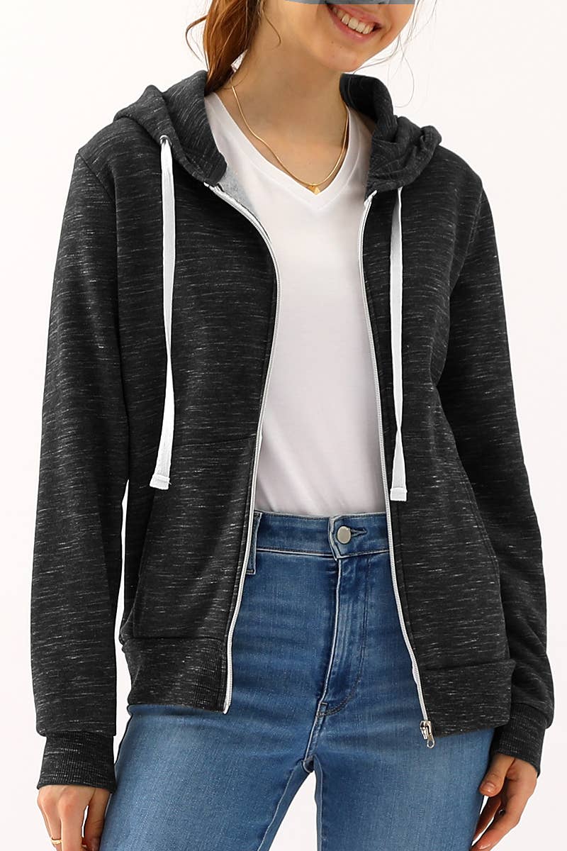Marbled Zip Up Hoodie 192