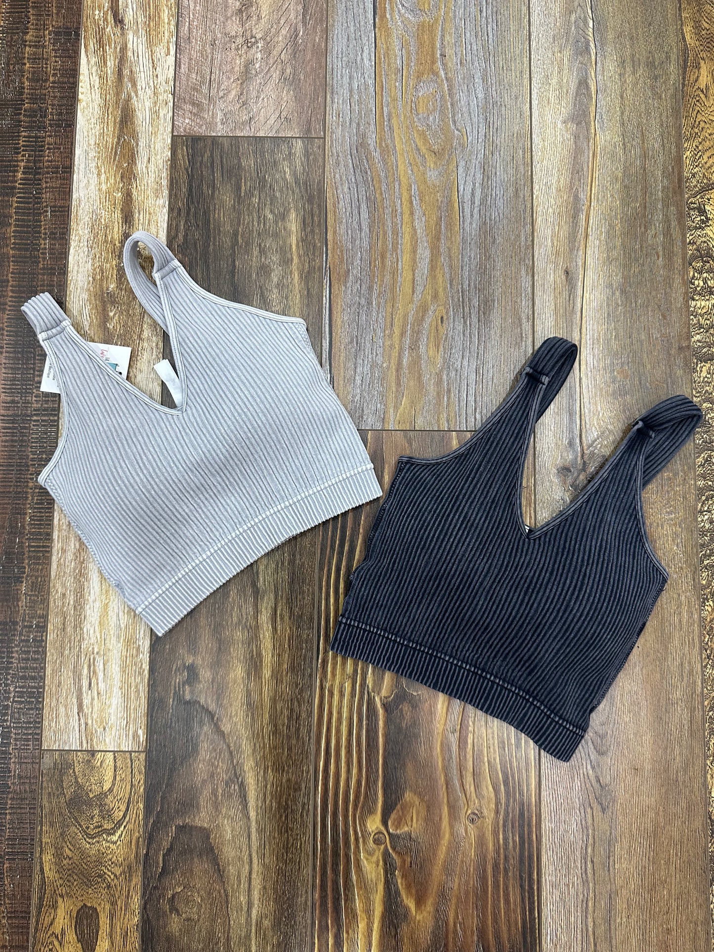 RIBBED CROPPED BRA-6175