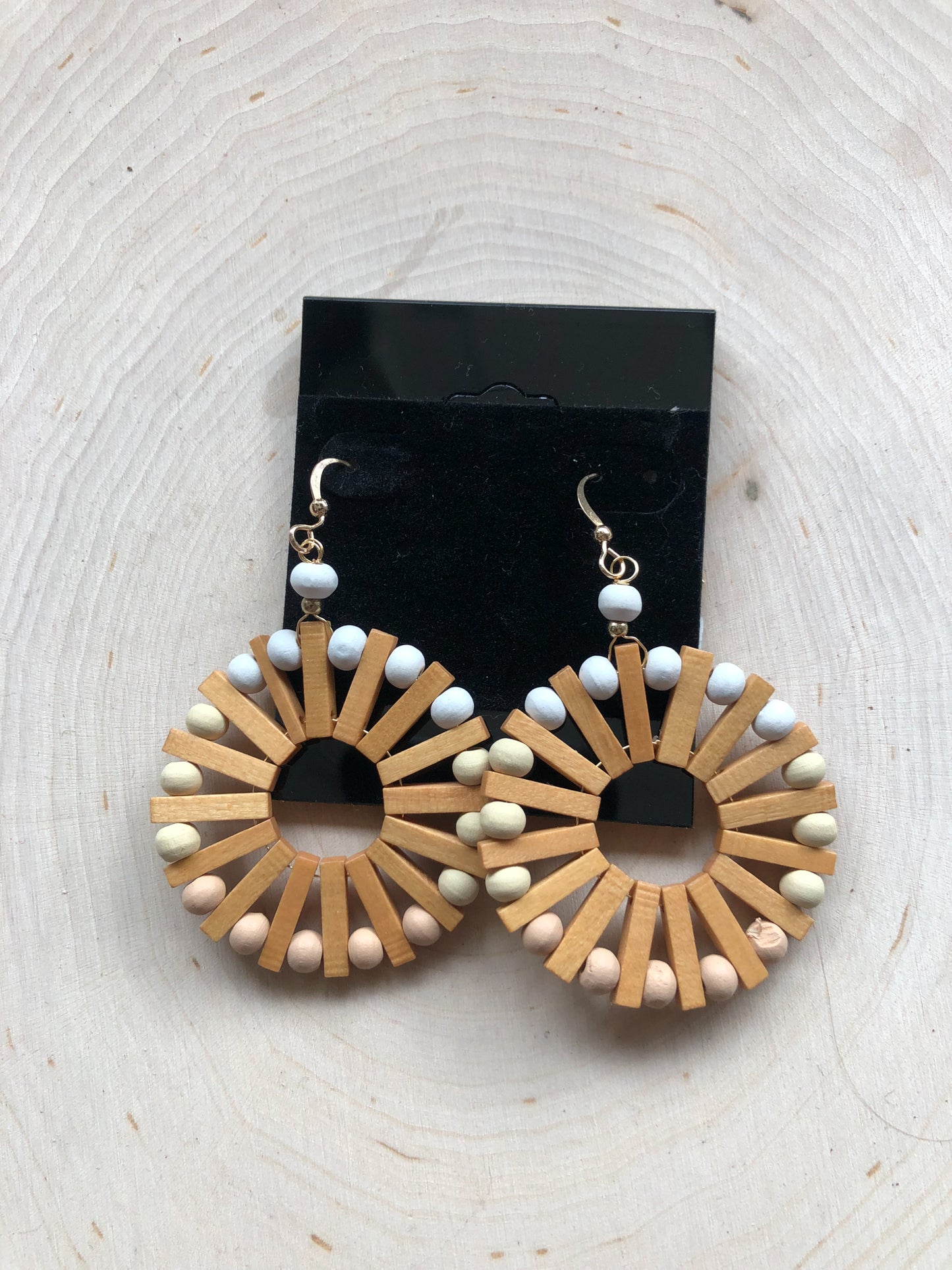 Ombre Wood Earring