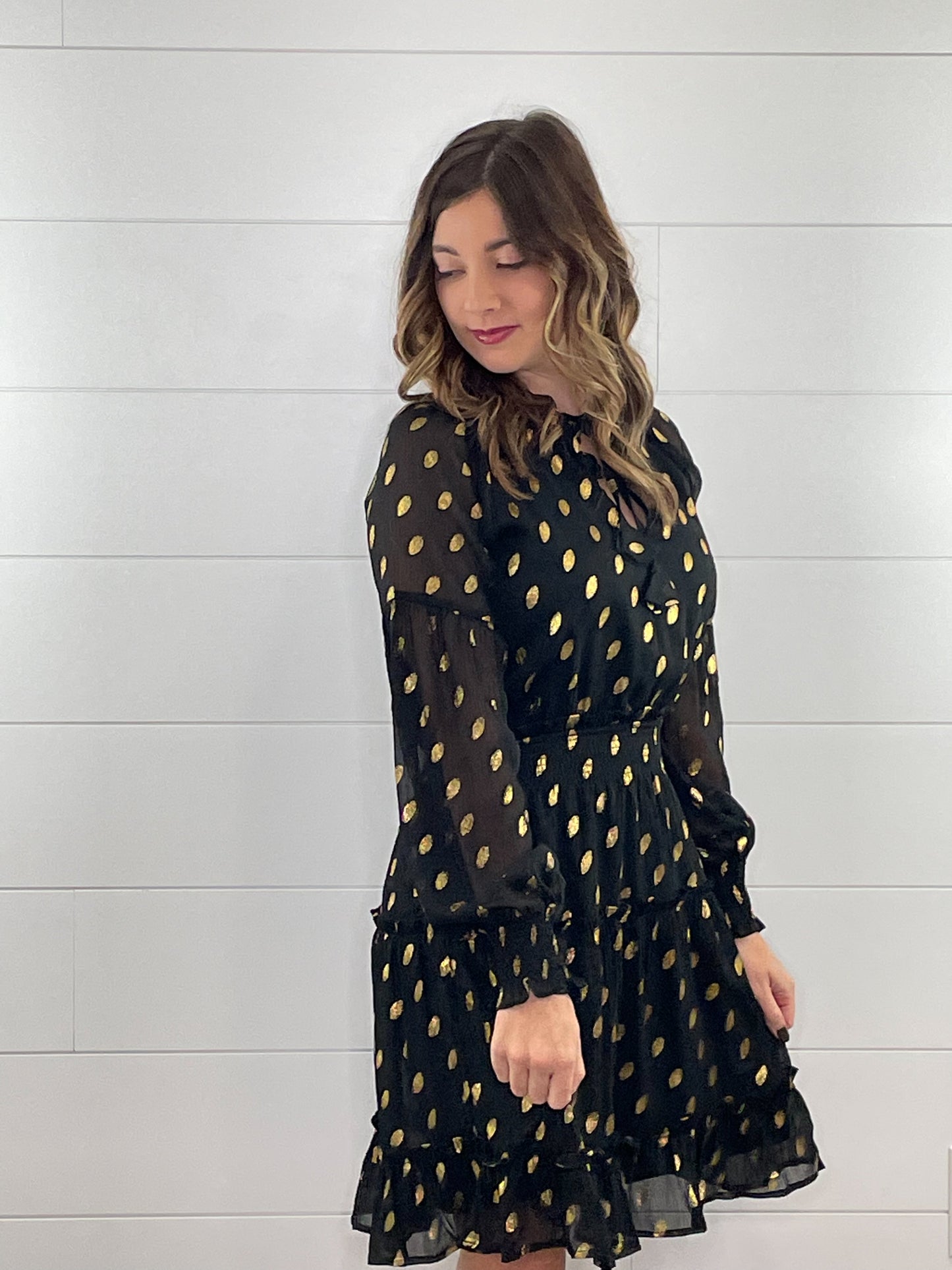 Gold & Black Circle Dress