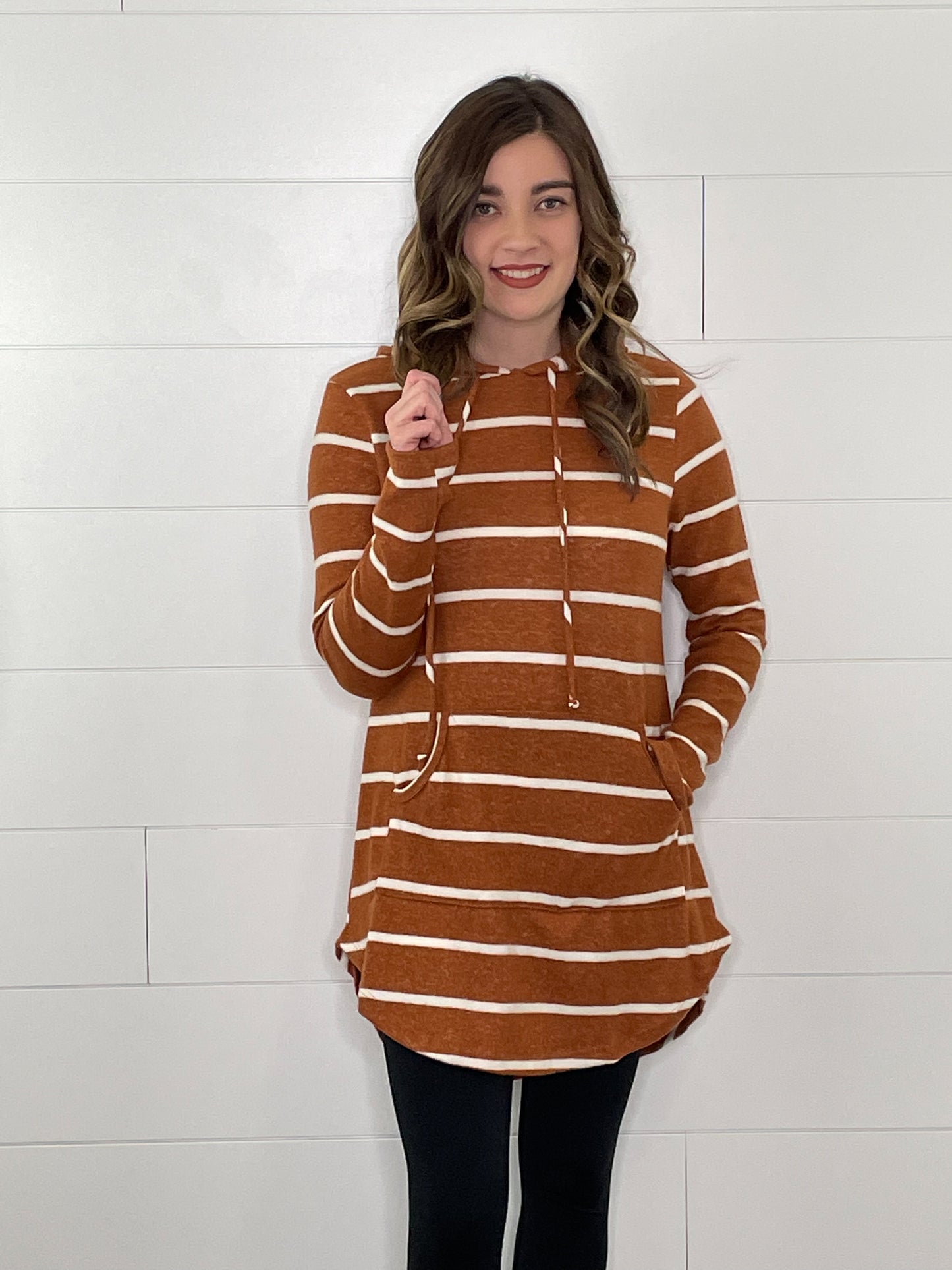 Camel Striped Drawstring