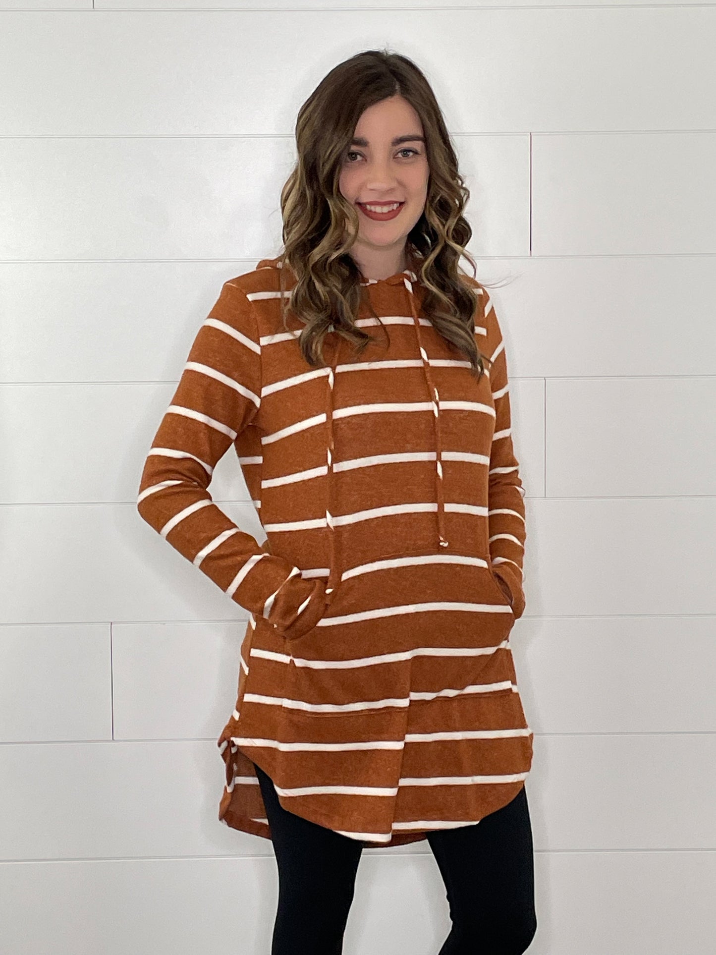 Camel Striped Drawstring