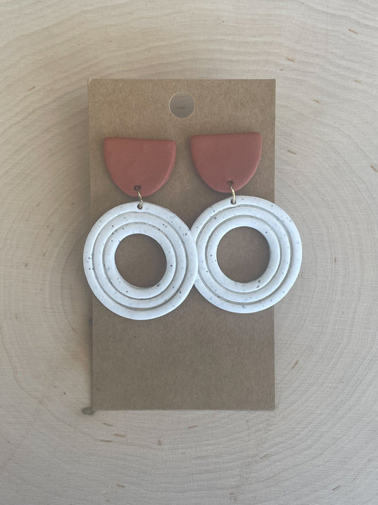 Granite Triple Circle Dangle