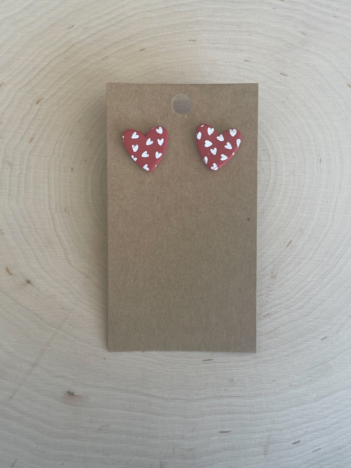 White Heart Studs