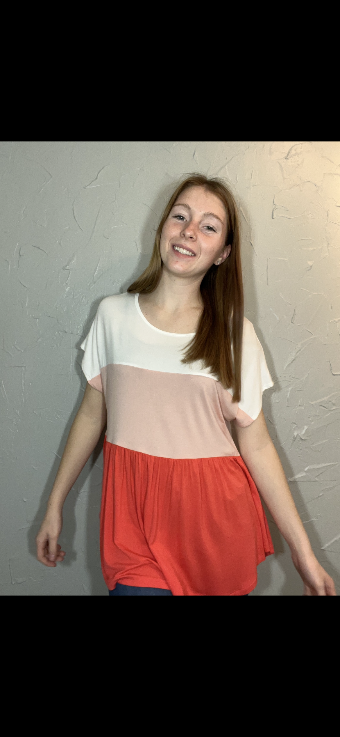 Curvy SS Colorblock Top