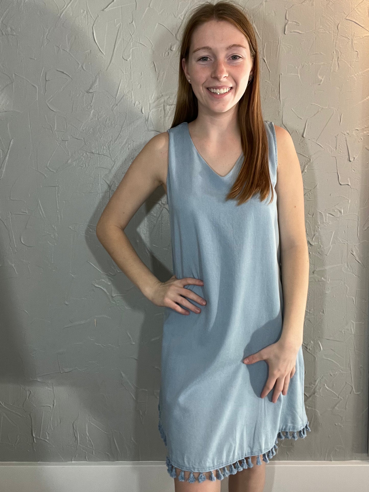 Denim Shift Tank Dress
