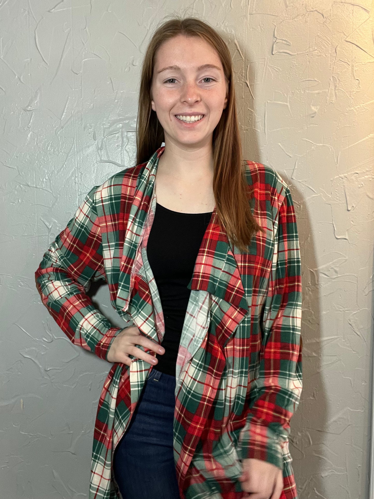 PLAID CARDIGAN