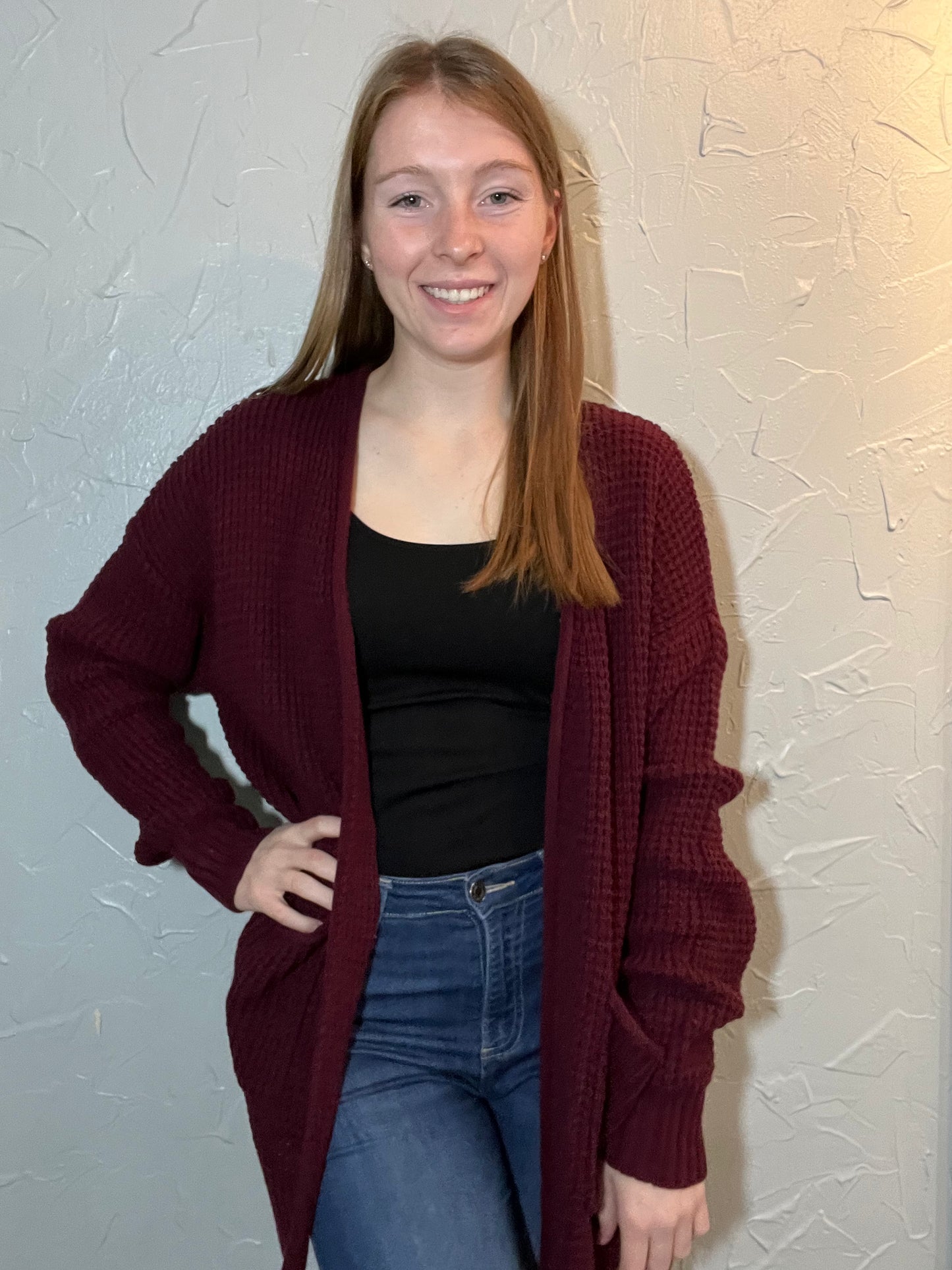 Waffle Cardigan