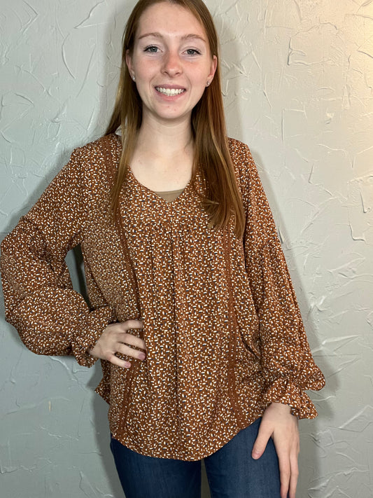 LS Printed Blouse