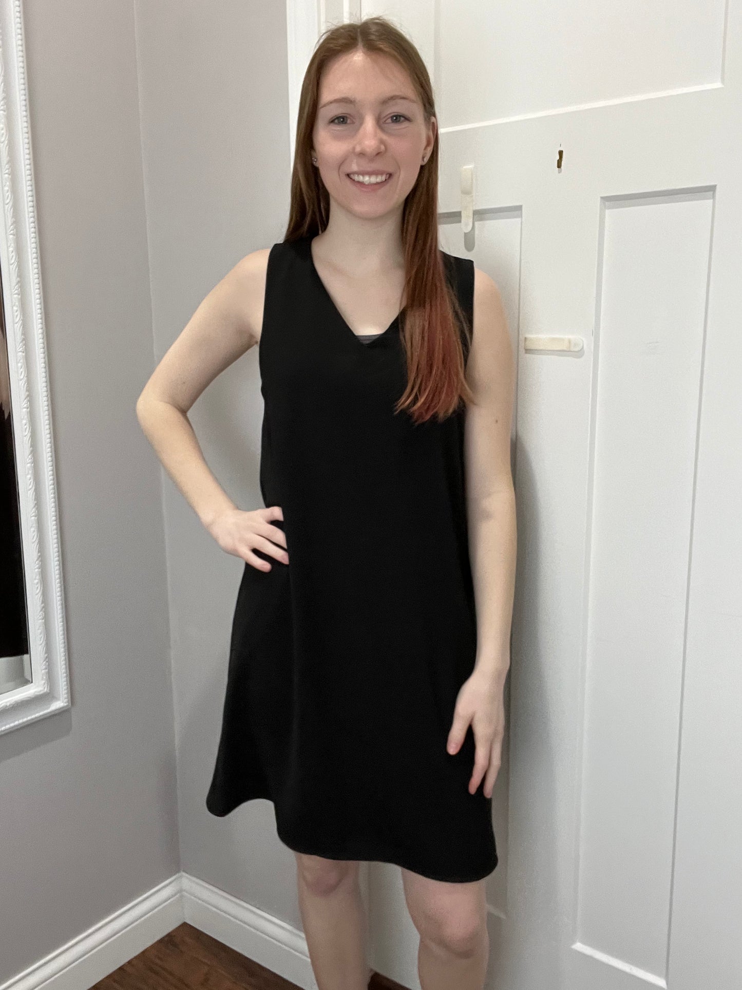Black V Neck Dress
