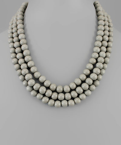 WOOD BALL NECKLACE