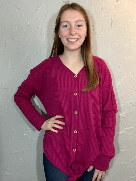 Button Waffle Top