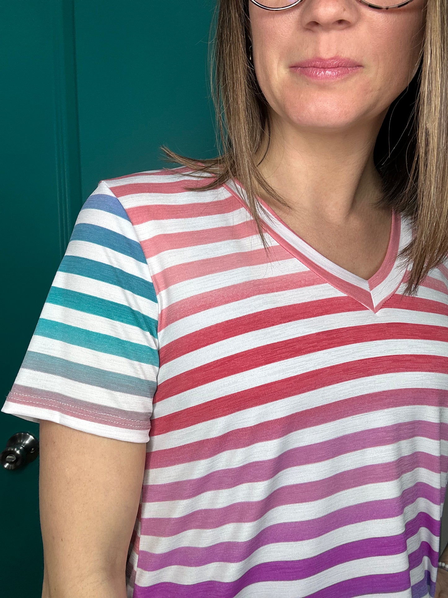 Pastel Striped Top-1519