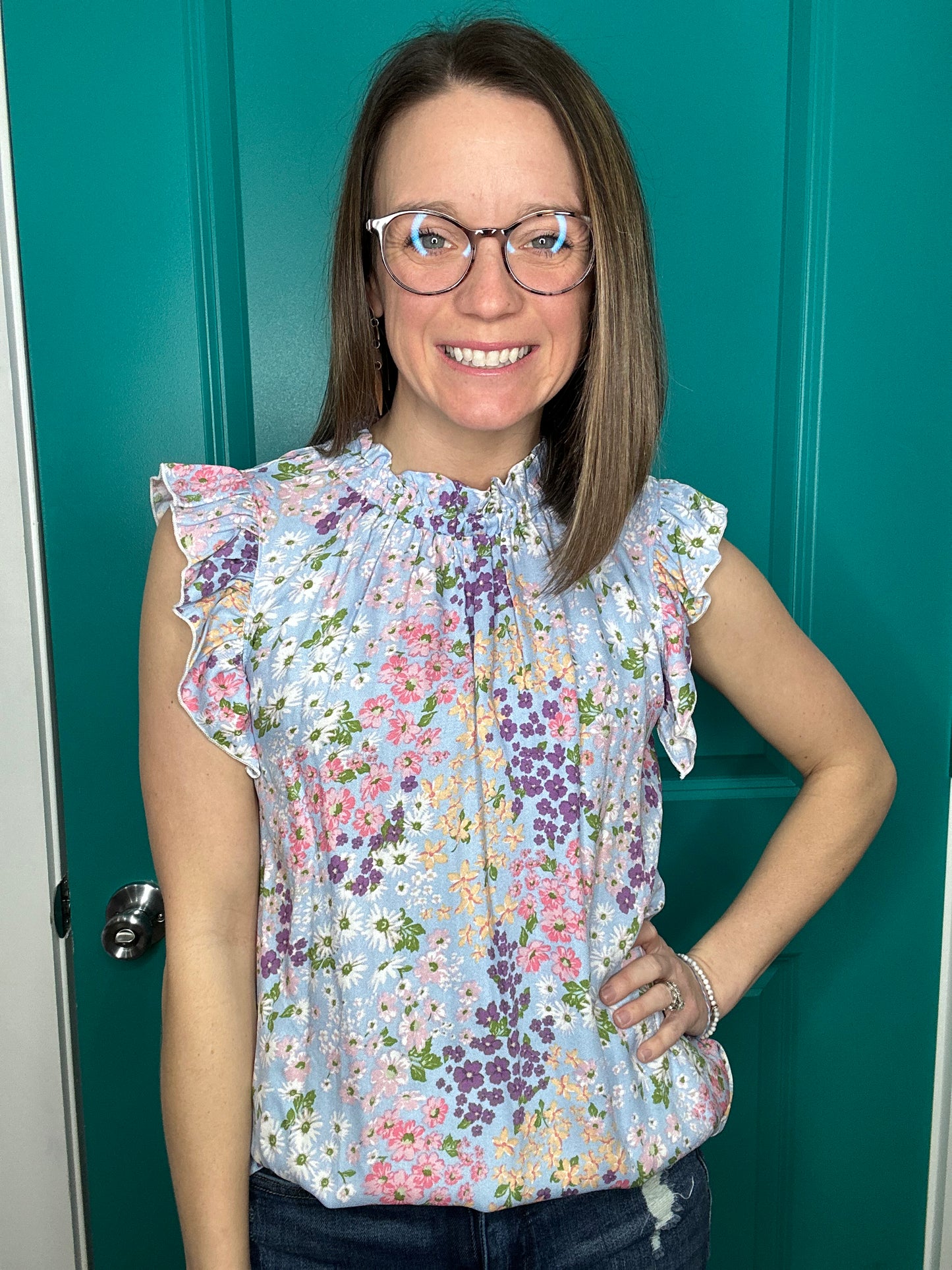 FLORAL PRINT TOP-3750