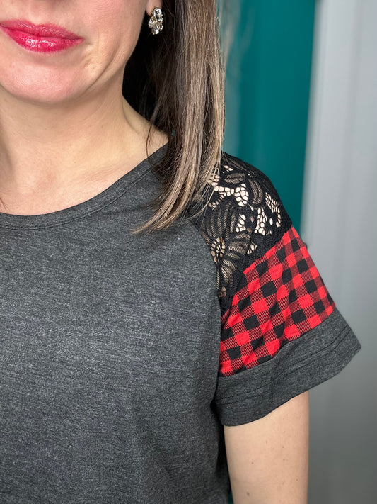 SIMPLE TREND GRAY TOP