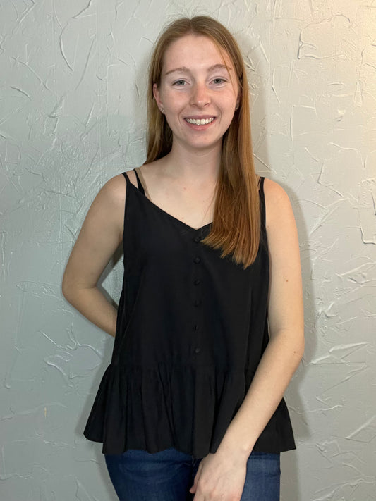 Black Cami Woven Top