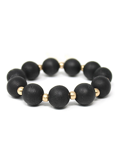 WOOD BALL STRETCH BRACELET