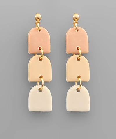 3 ARCH CLAY DROP EARRINGS-949