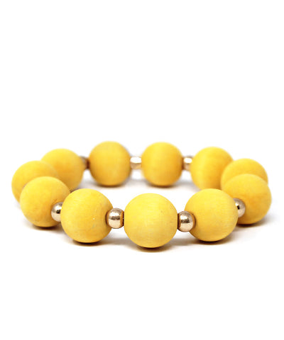 WOOD BALL STRETCH BRACELET