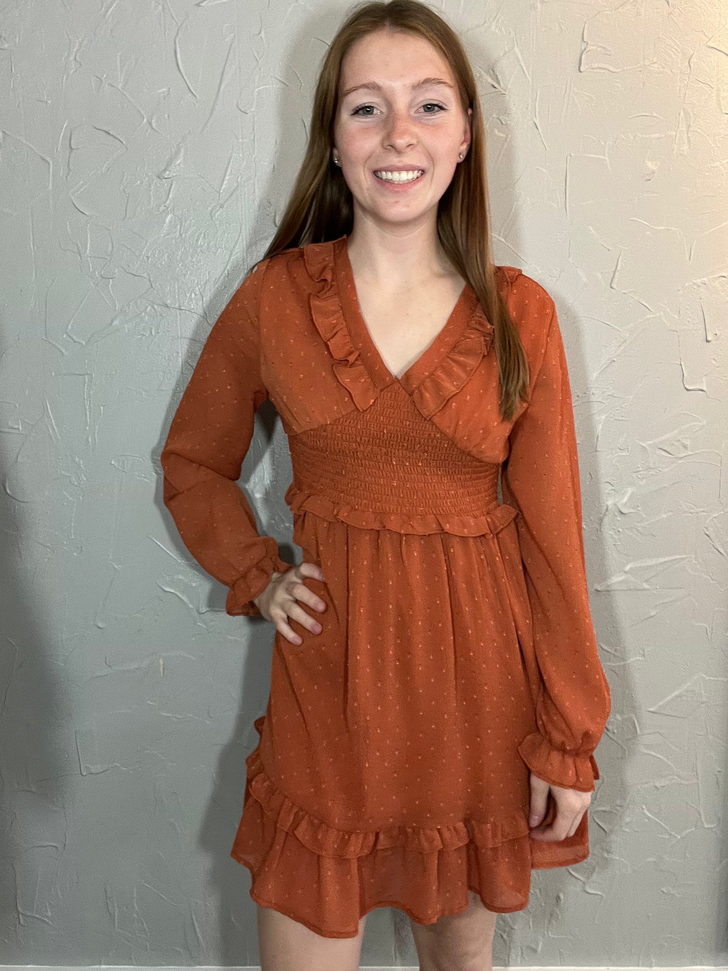 LS Smock Detail Dress