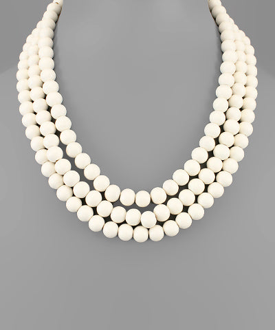 WOOD BALL NECKLACE