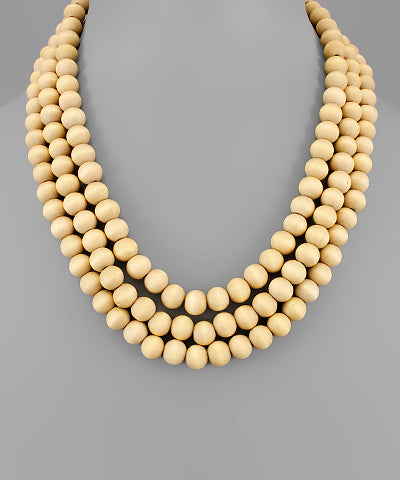WOOD BALL NECKLACE