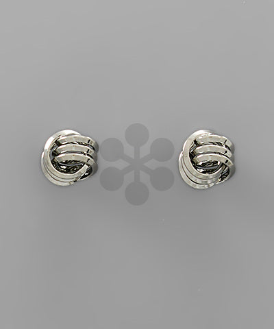 KNOTTED STUD EARRINGS
