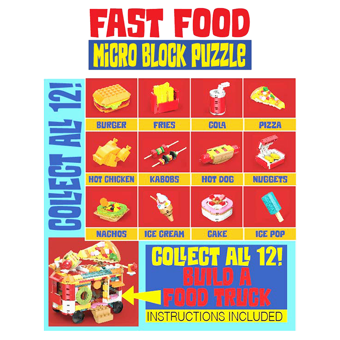 So Much Fun! Micro Block Fast Food Set Boxed