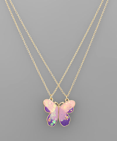 BFF Kids Butterfly Necklace Set