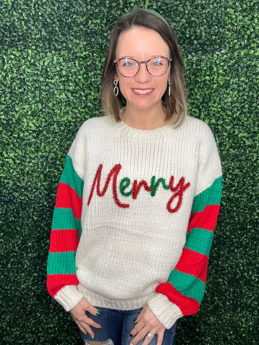 MERRY STRIPED SWEATER