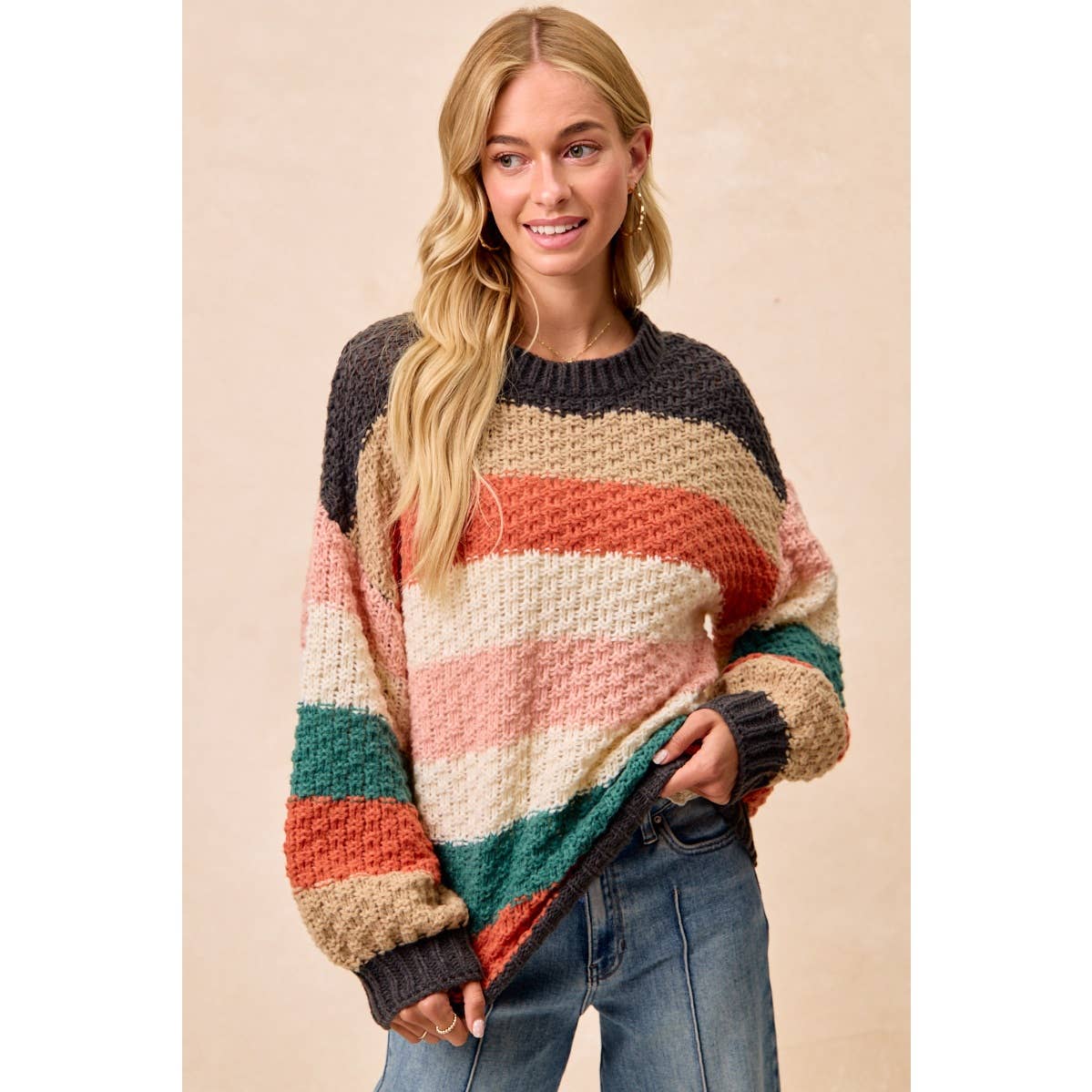 Fall Stripes Chunky Sweater